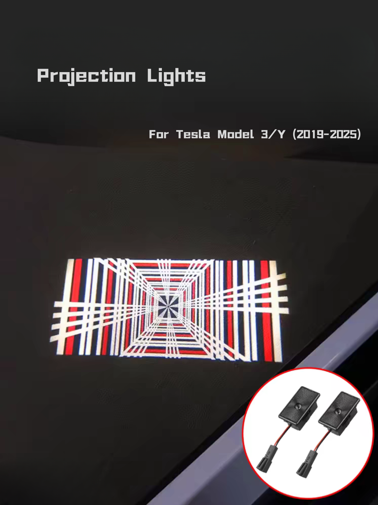 Tesla Projection Lights (2019-2025)