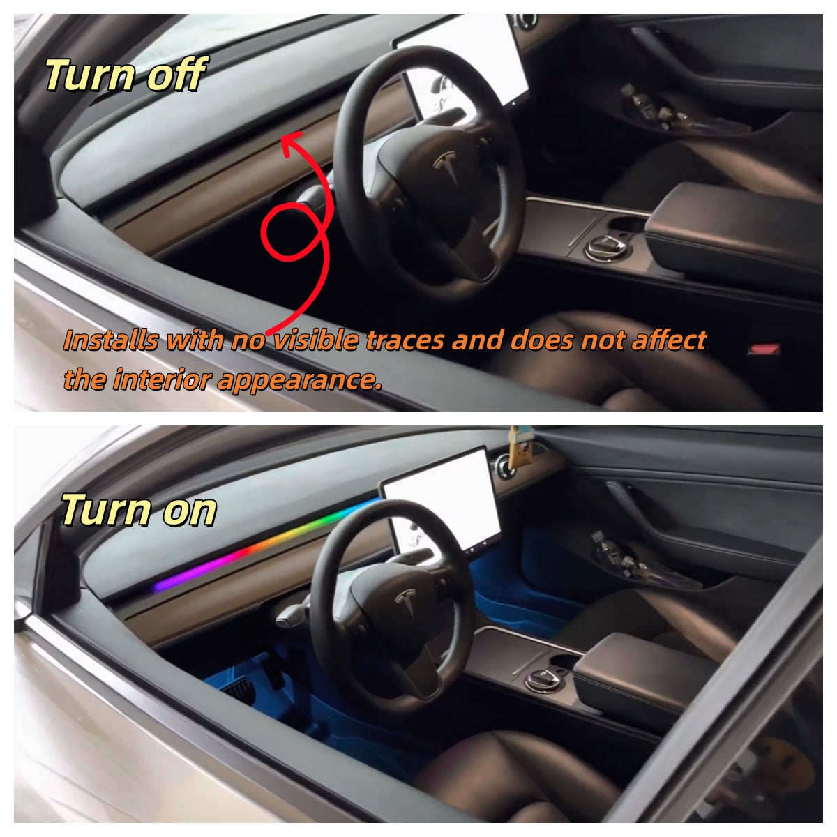 Deluxe Ambient Lighting Kit For 2019-2025 Tesla Model 3 & Model Y