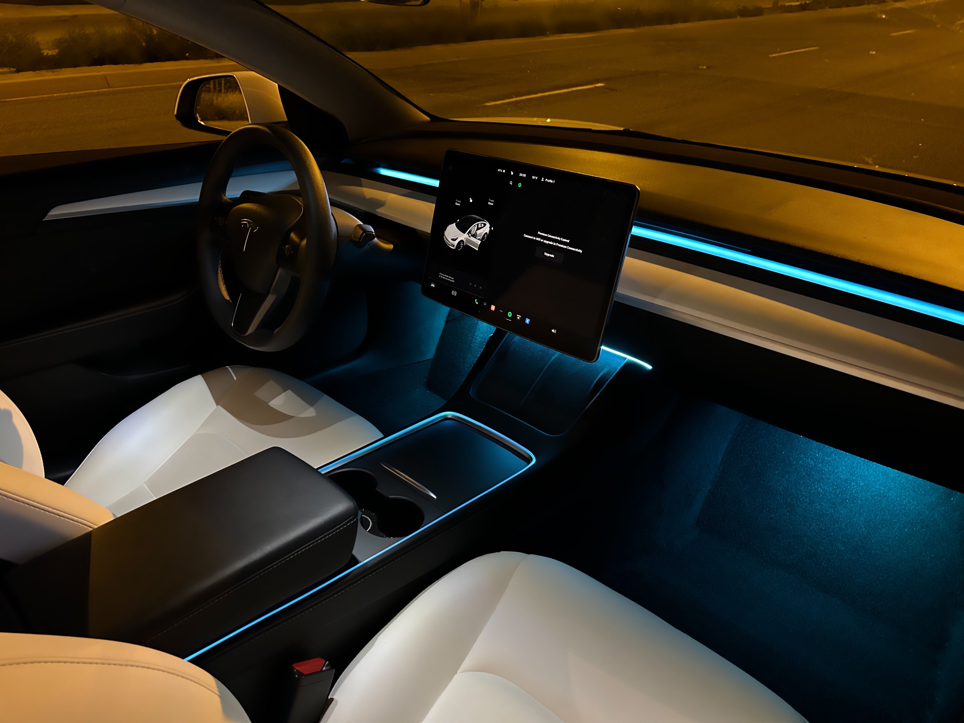 Full Coverage Interior Ambient Car Lighting Kit For Tesla Model Y 2021-2023