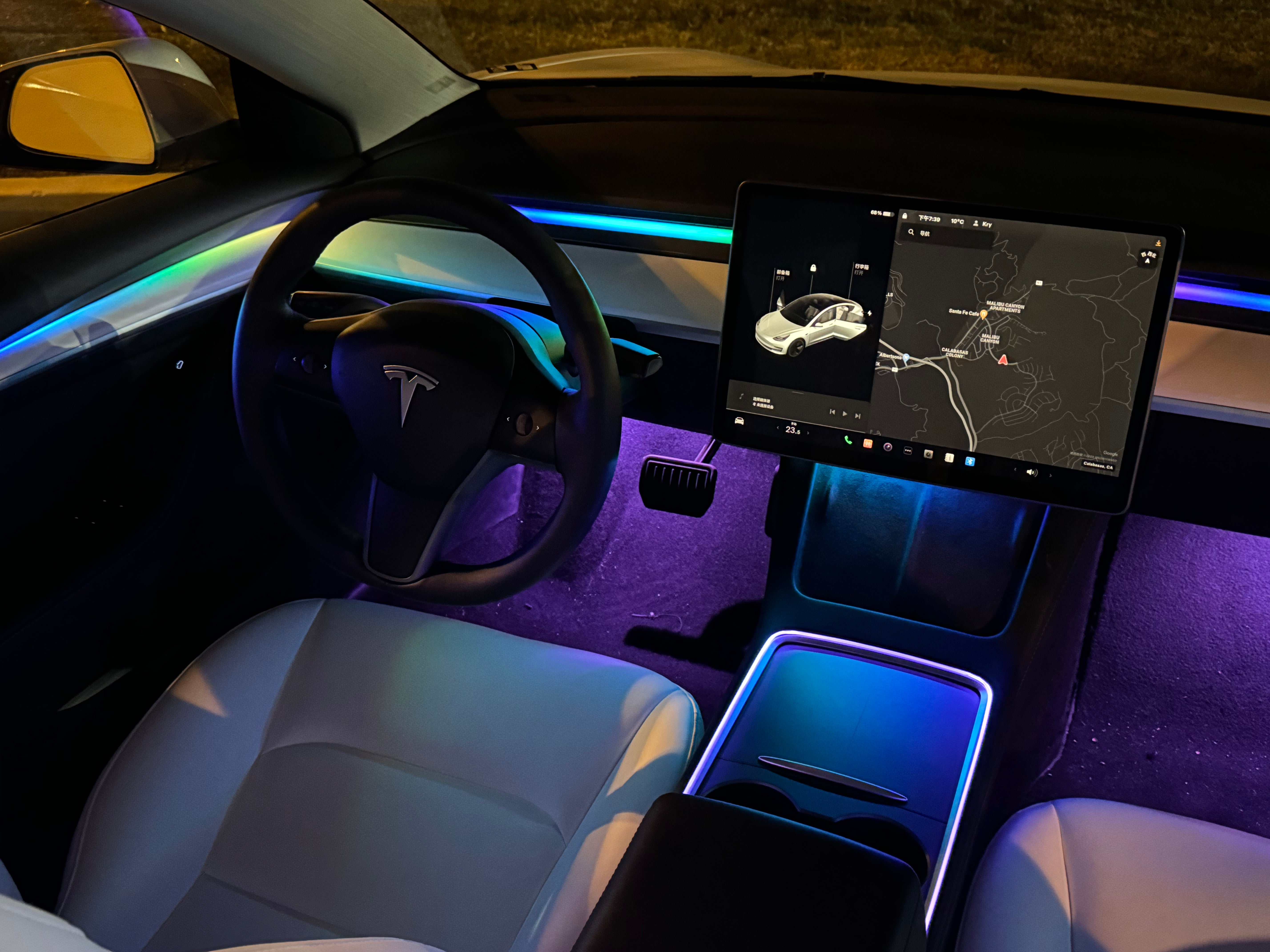 Drone spies 2024 Tesla Model 3's updated interior