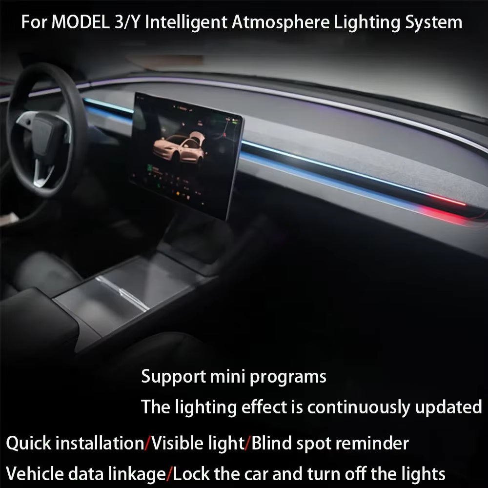 2025 Latest Tesla Car Ambient Light Kit – Compatible with Juniper & Highland