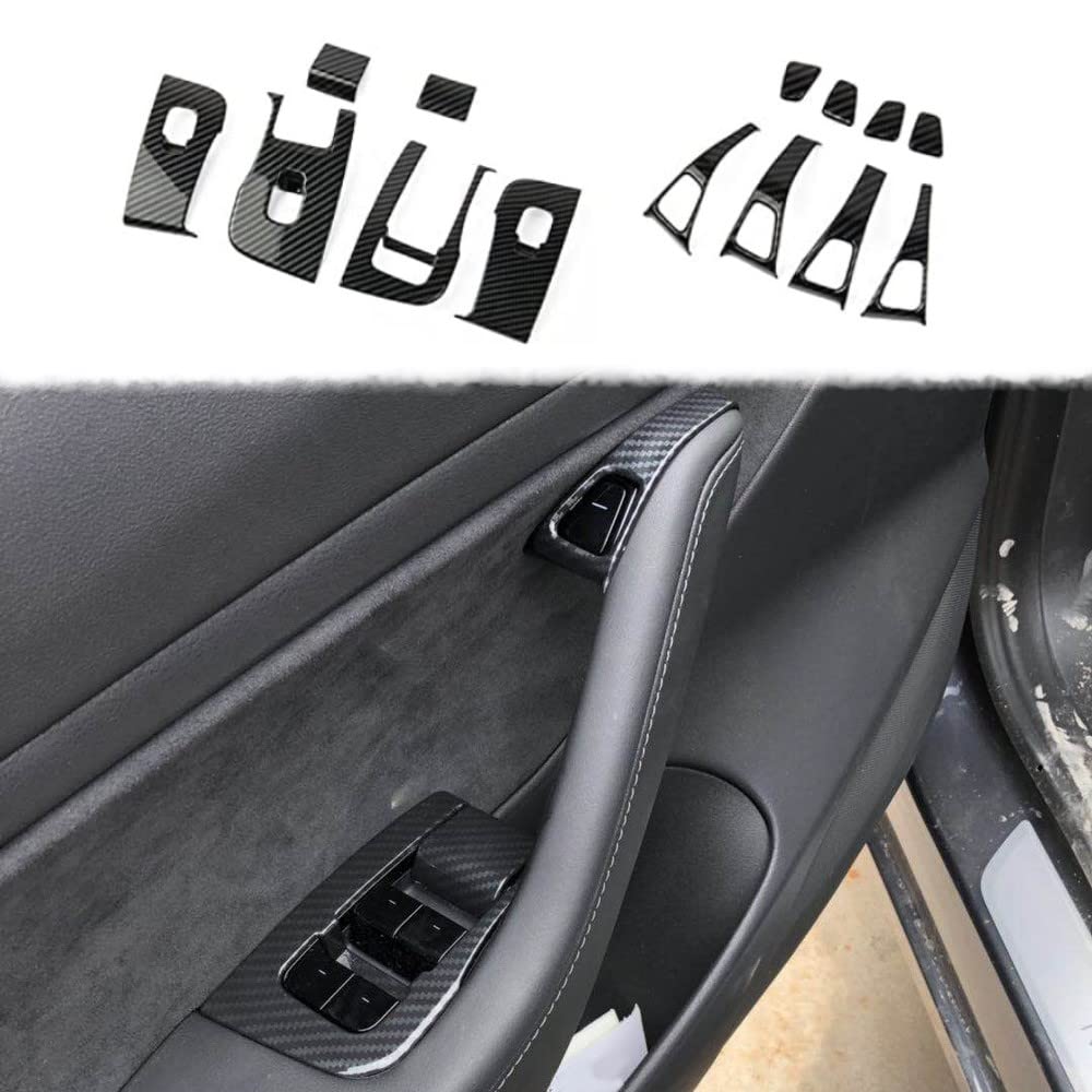 Carbon Fiber Door Panel Trim Set for LightingBugTech Car Interior Upgrade