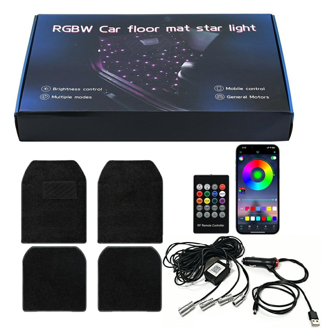 LED Starlight Floor Mats for Tesla Model 3/Y – Starry Sky Car Mats