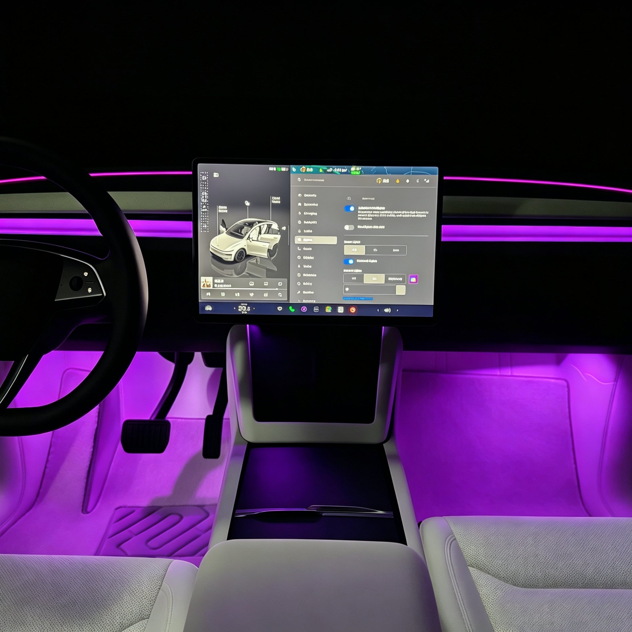 Tesla Highland & Juniper Ambient Lighting Kit | OEM Style RGB Interior LED Lights | Plug & Play DIY Interior Upgrade