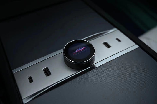 Smart Rotating Gear Shift Dock for Tesla Model 3 Highland - With Display & Quick Charge Ports