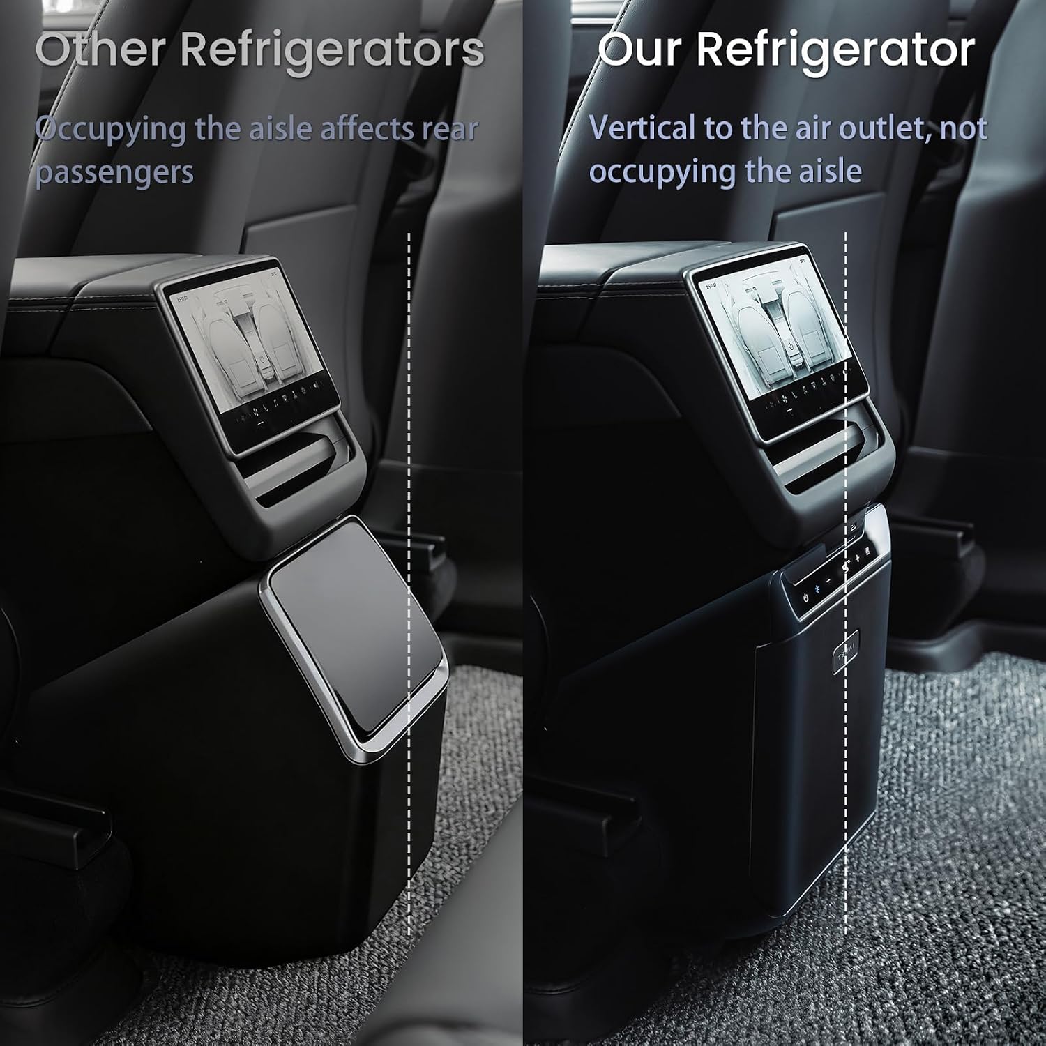 Tesla Model Y Juniper Rear Center Console Refrigerator 3.6L Portable Cooler & Warmer Mini Fridge (2025–2026)