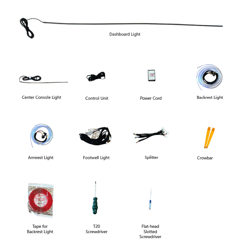 Standard Ambient Lighting Kit  ( For Tesla Model3&Y )