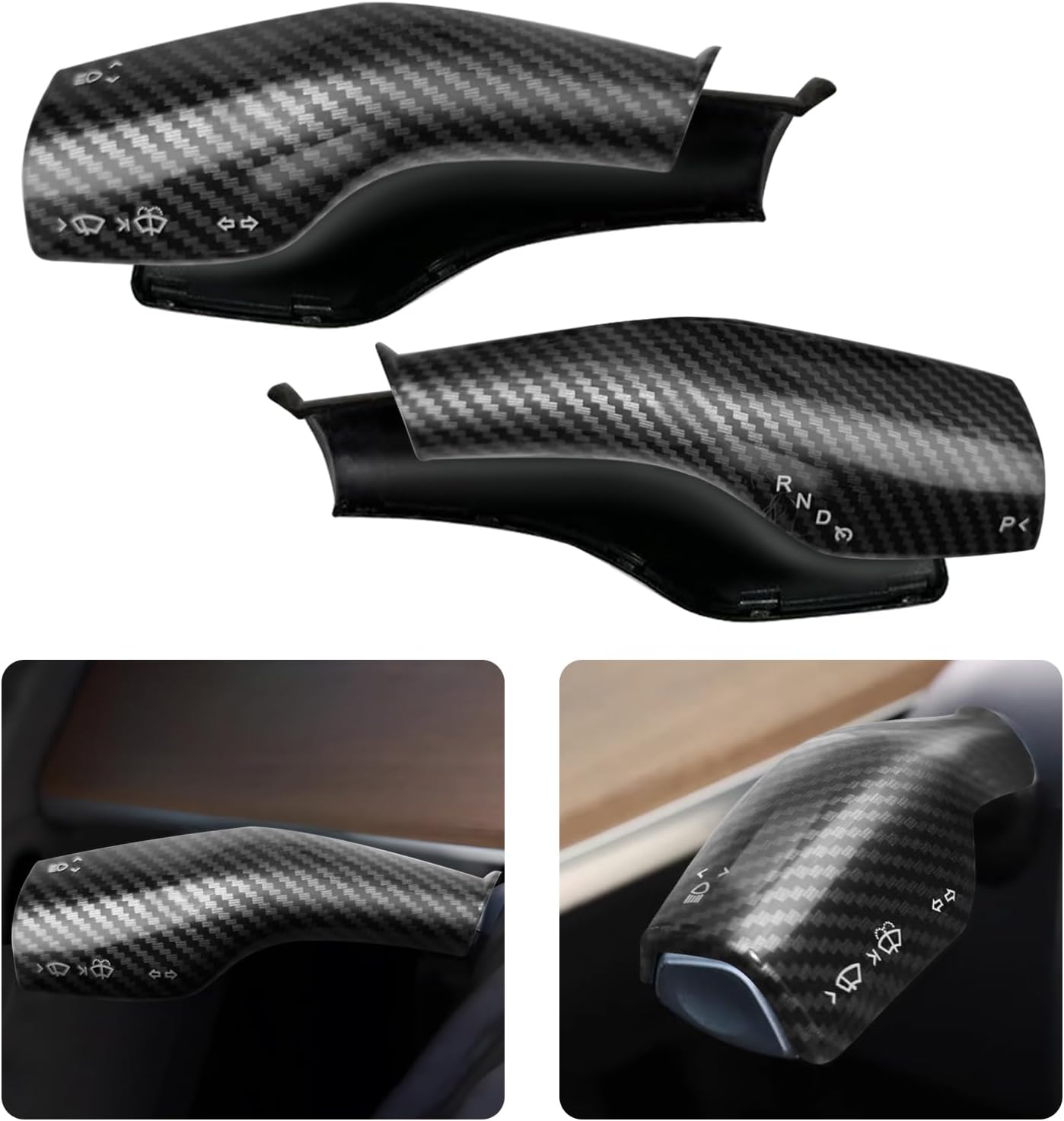 Carbon Fiber Gear Shift Cover for Luxury Cars by LightingBugTech with Smooth Finish and Modern Design