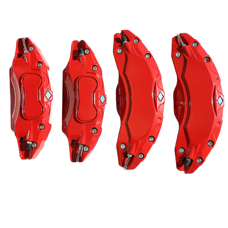 Bright Red Brake Caliper Covers for Tesla Model Y/3 designed for enhanced style and protection