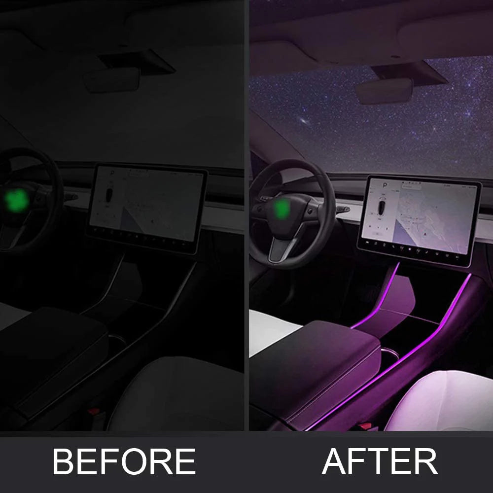 Tesla Model 3 Model Y Armrest Light by Lighting Bug