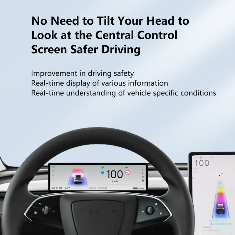 LightingBugTech overhead screen showing driving data on