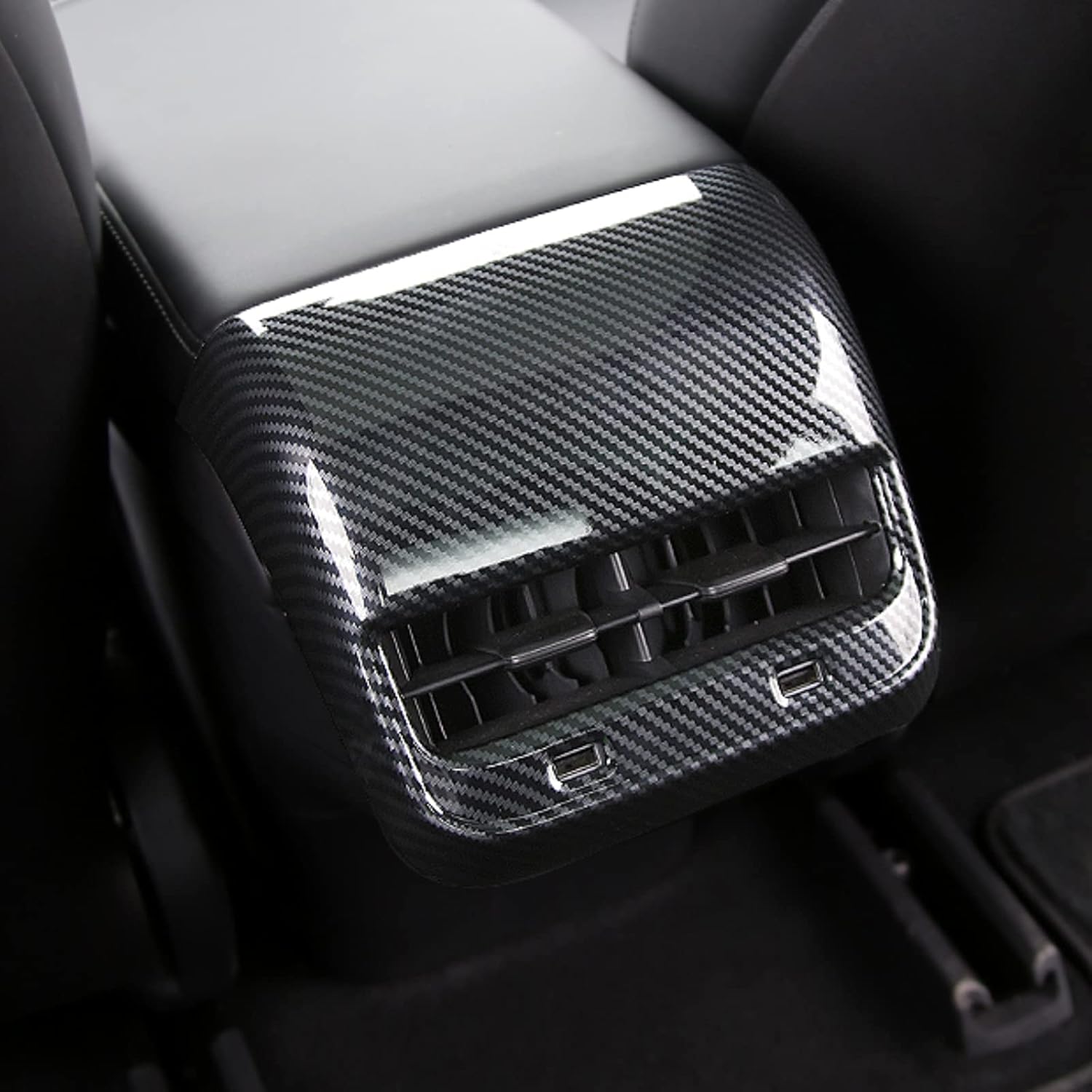 Carbon Fiber Rear Air Vent Cover for Cars by LightingBugTech for Enhanced Interior Style